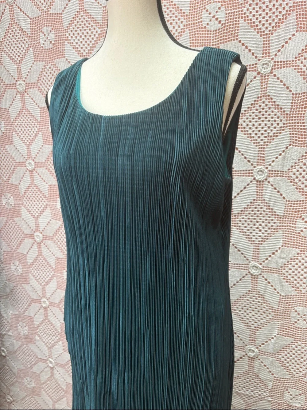 Jessica Pleated Asymmetrical Tunic Top – Teal | Size L (16) - Picture 2 of 10